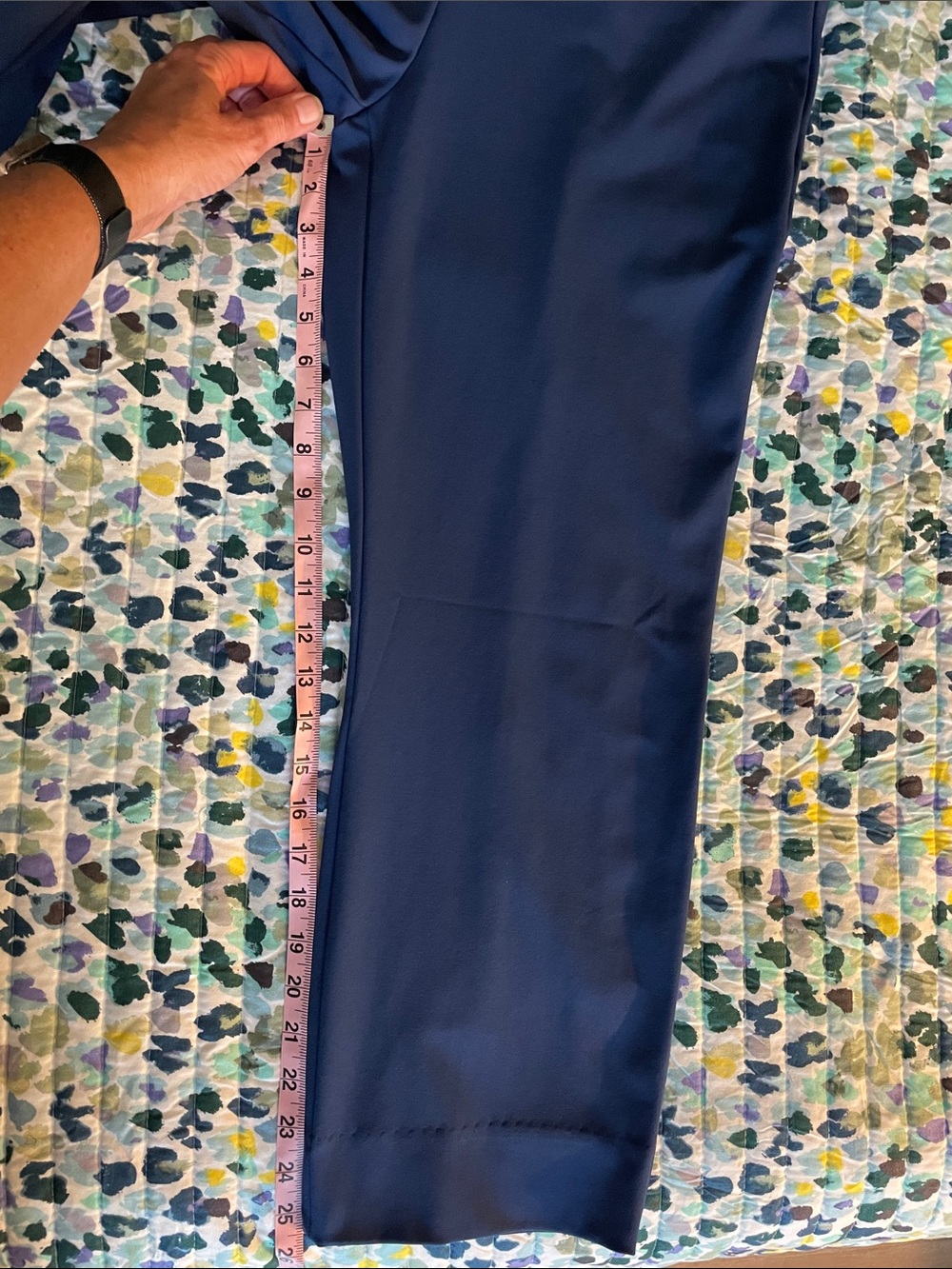 Lilly Pulitzer Luxletic Alston Crop Pants Size 10 NWT Low Tide Navy - Picture 6 of 9